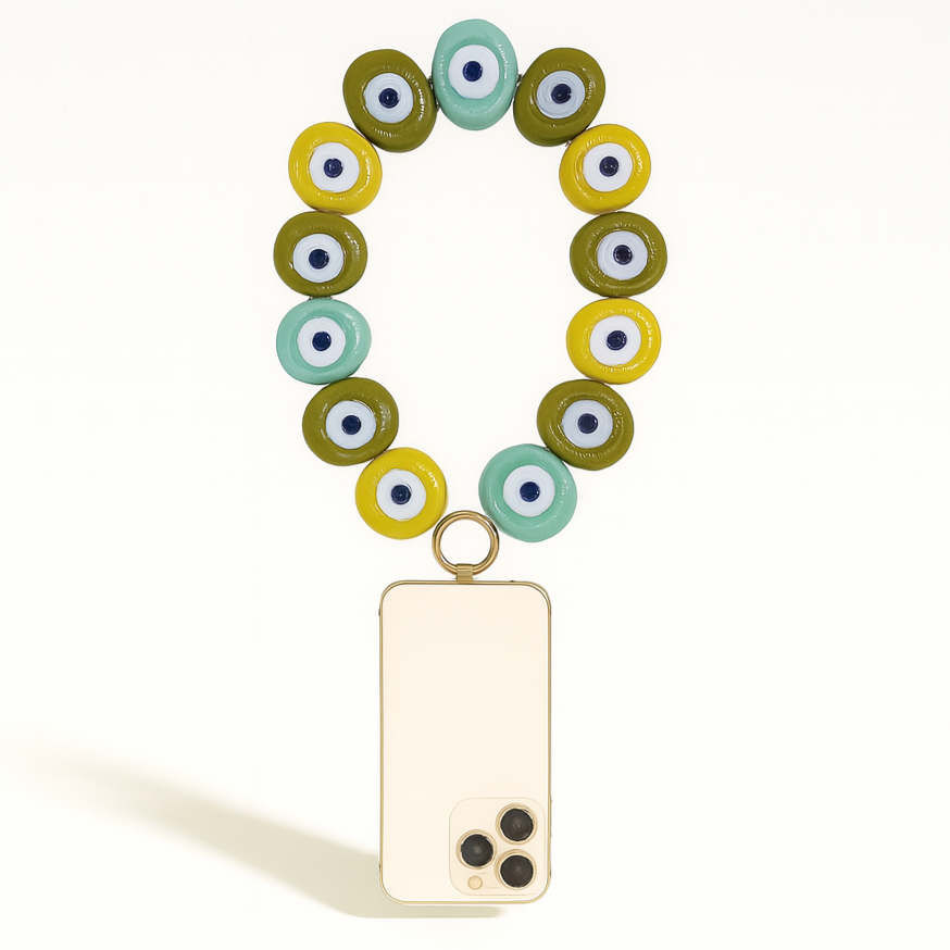 ☎️ Petite chaine de téléphone - Multicolore vert 💚
