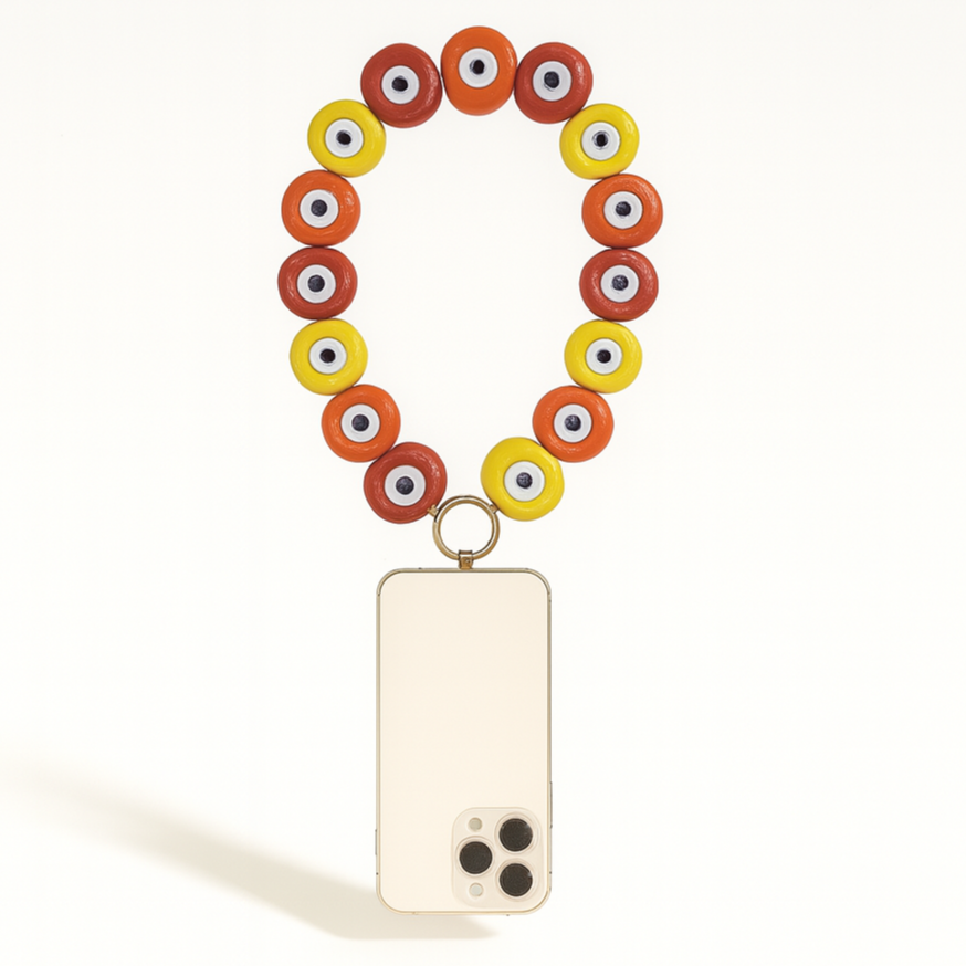 ☎️ Petite chaine de téléphone - Multicolore rouge&orange ❤️