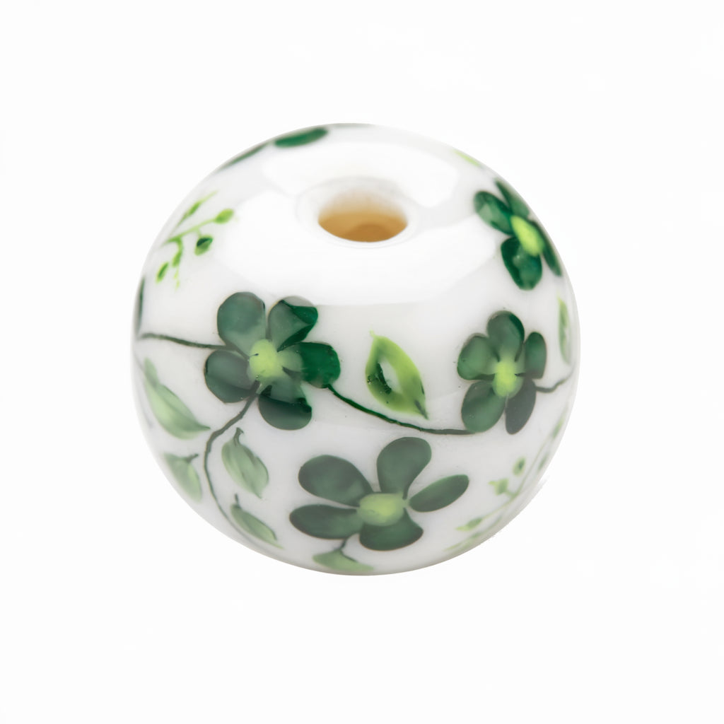 Perle fleurie verte