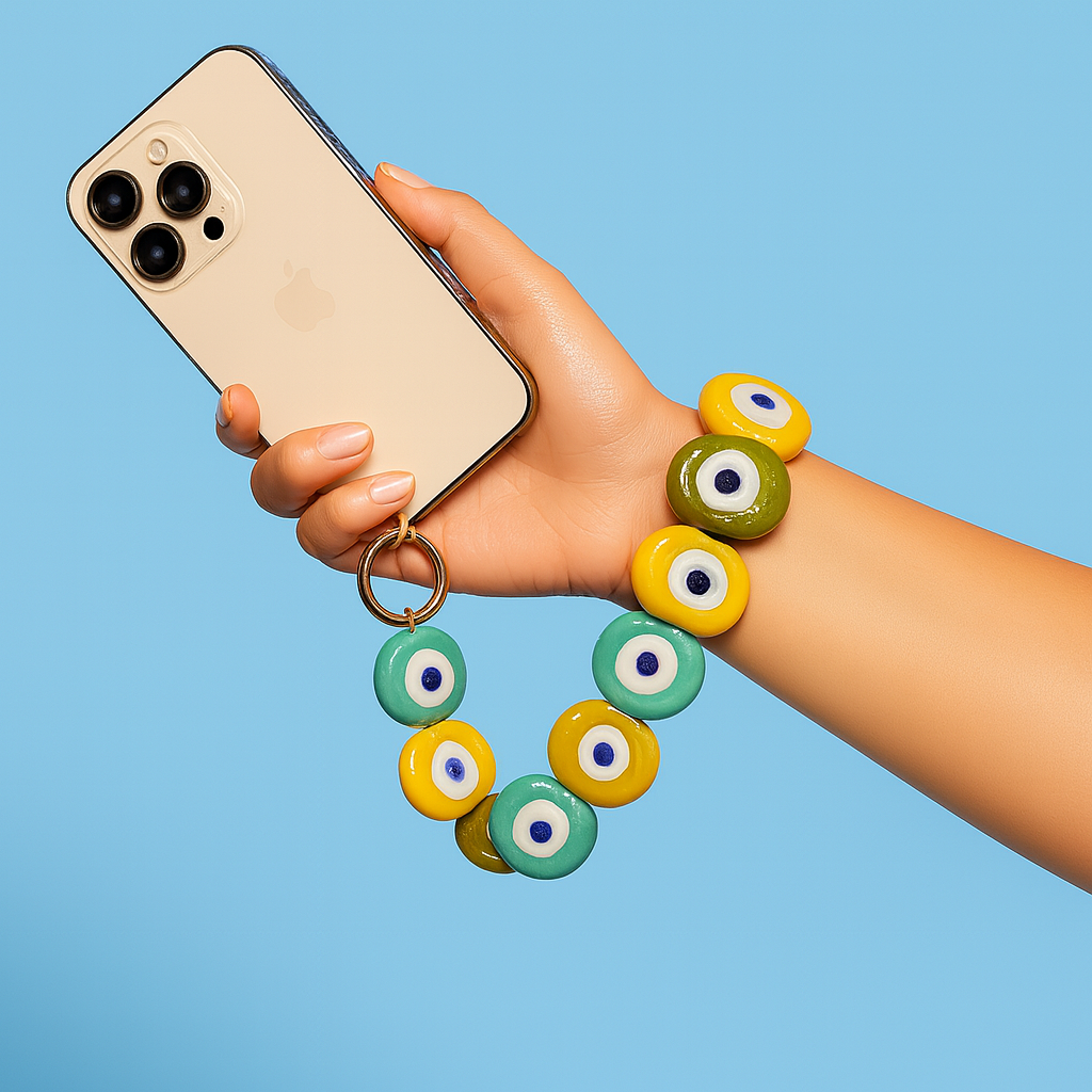 ☎️ Petite chaine de téléphone - Multicolore vert 💚