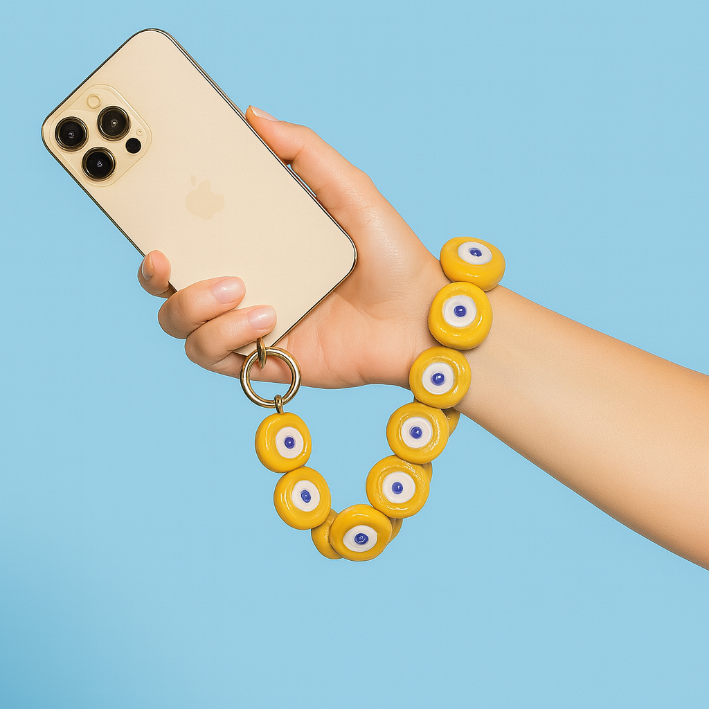 ☎️ Petite chaine de téléphone - Jaune 💛