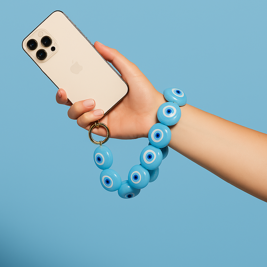 ☎️ Petite chaine de téléphone - Bleu clair 🩵