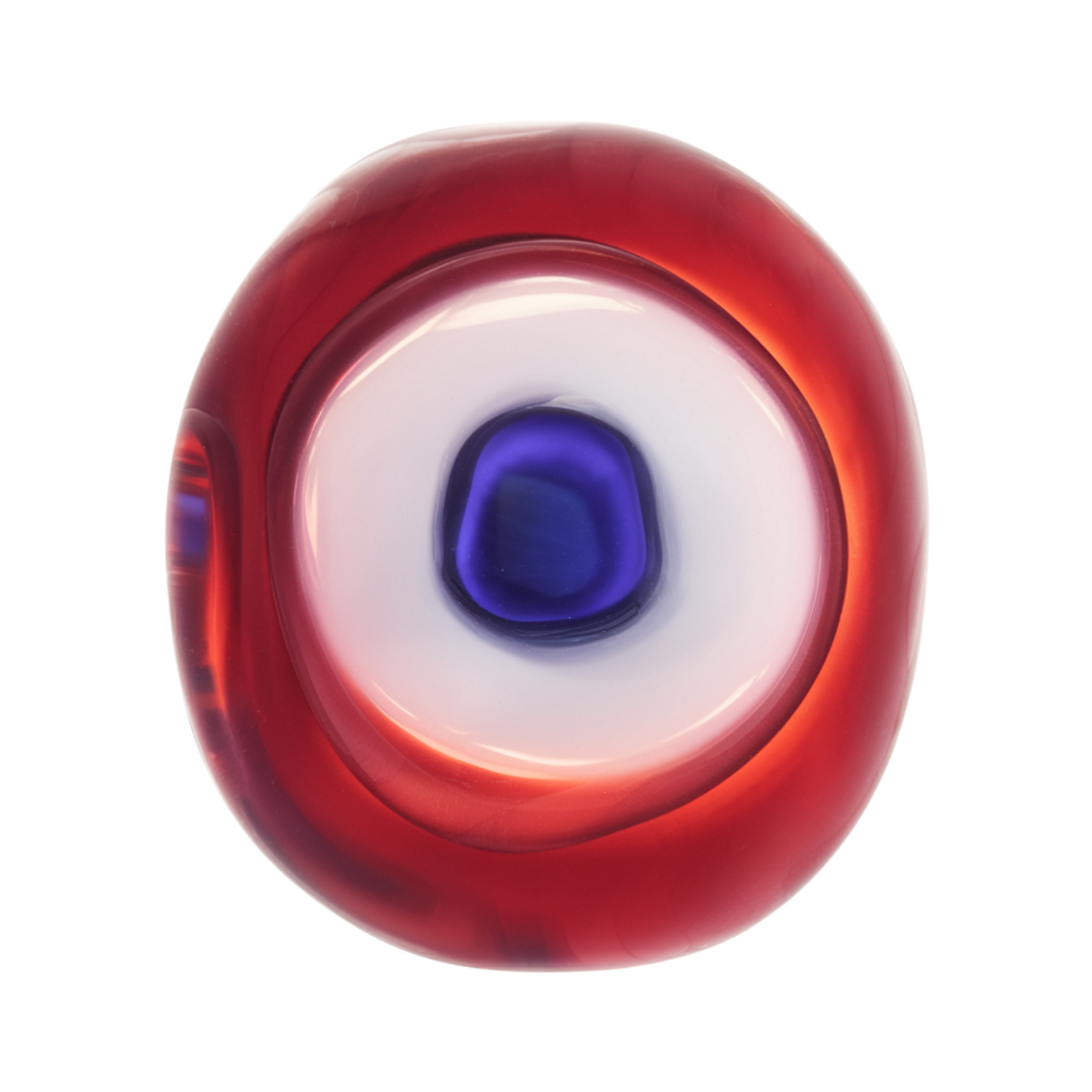 Petit Oeil Méditerranéen Fait Main rouge