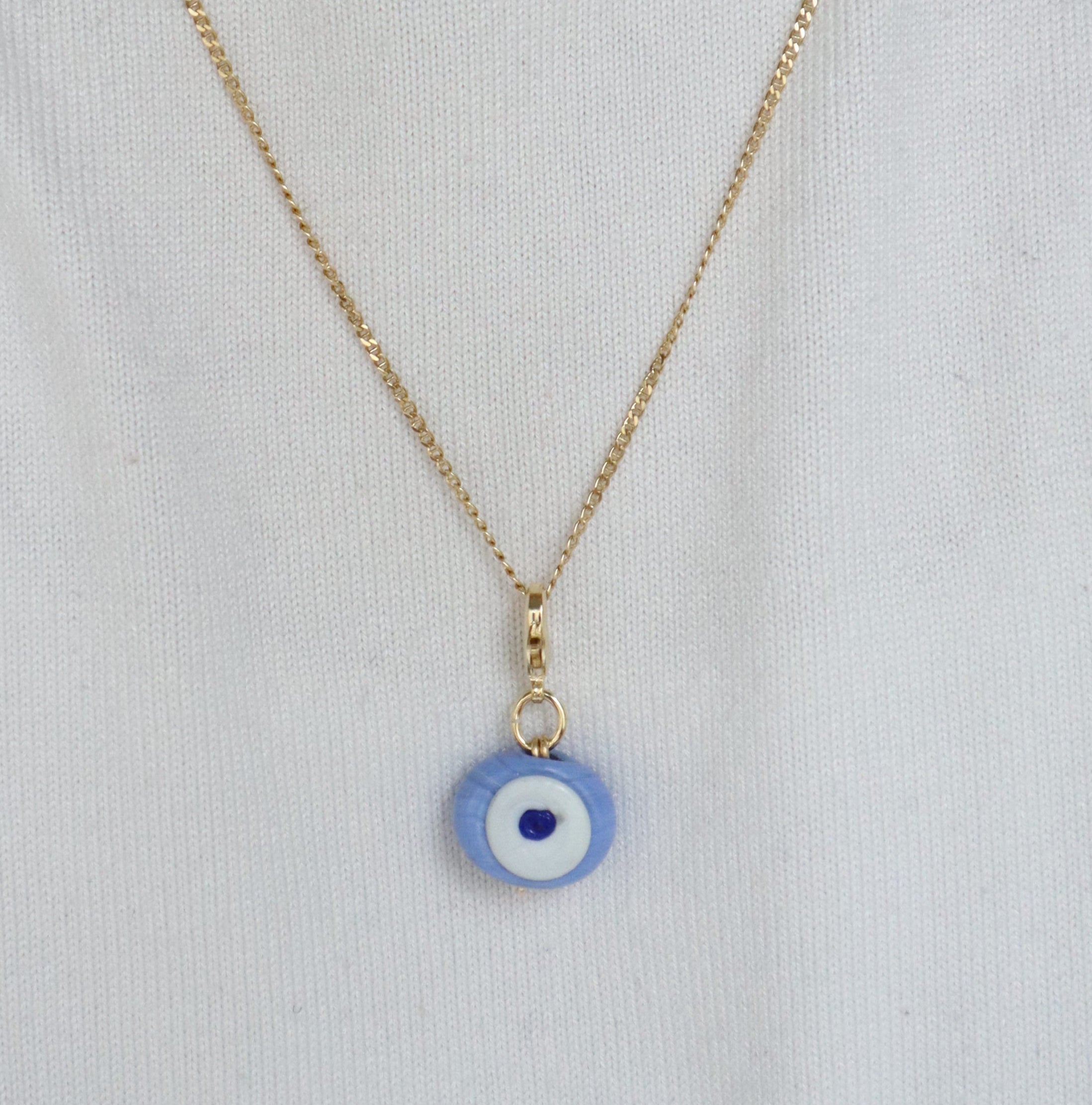 Moyen oeil méditerranéen fait main bleu