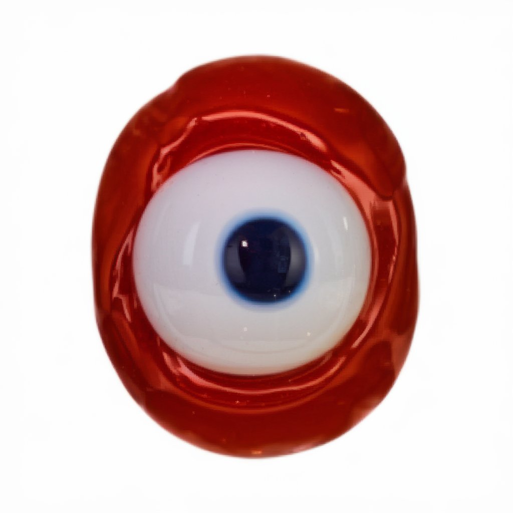 Moyen oeil méditerranéen fait main orange