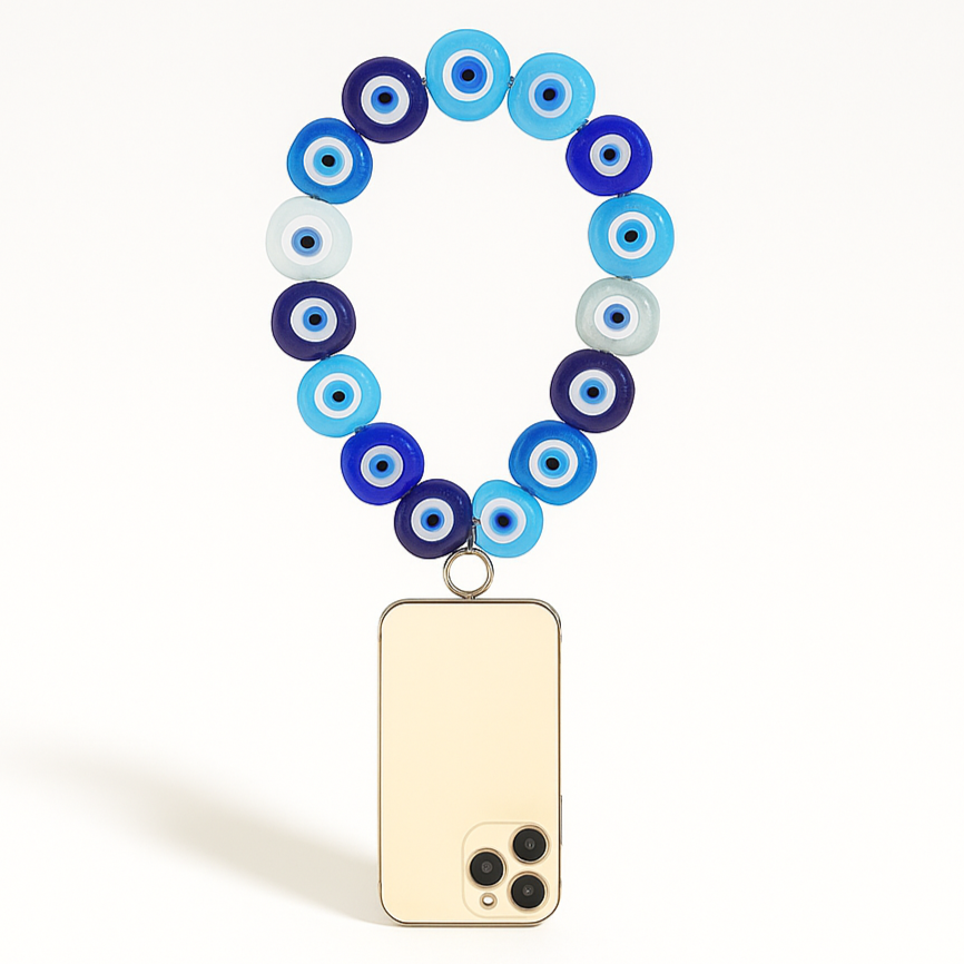 ☎️ Petite chaine de téléphone - Multicolore bleu 💙
