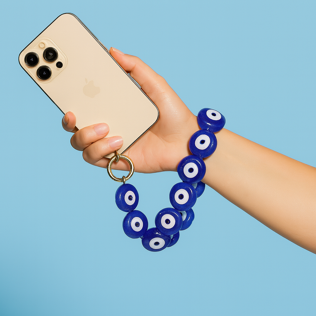 ☎️ Petite chaine de téléphone - Transparent bleu 🩵