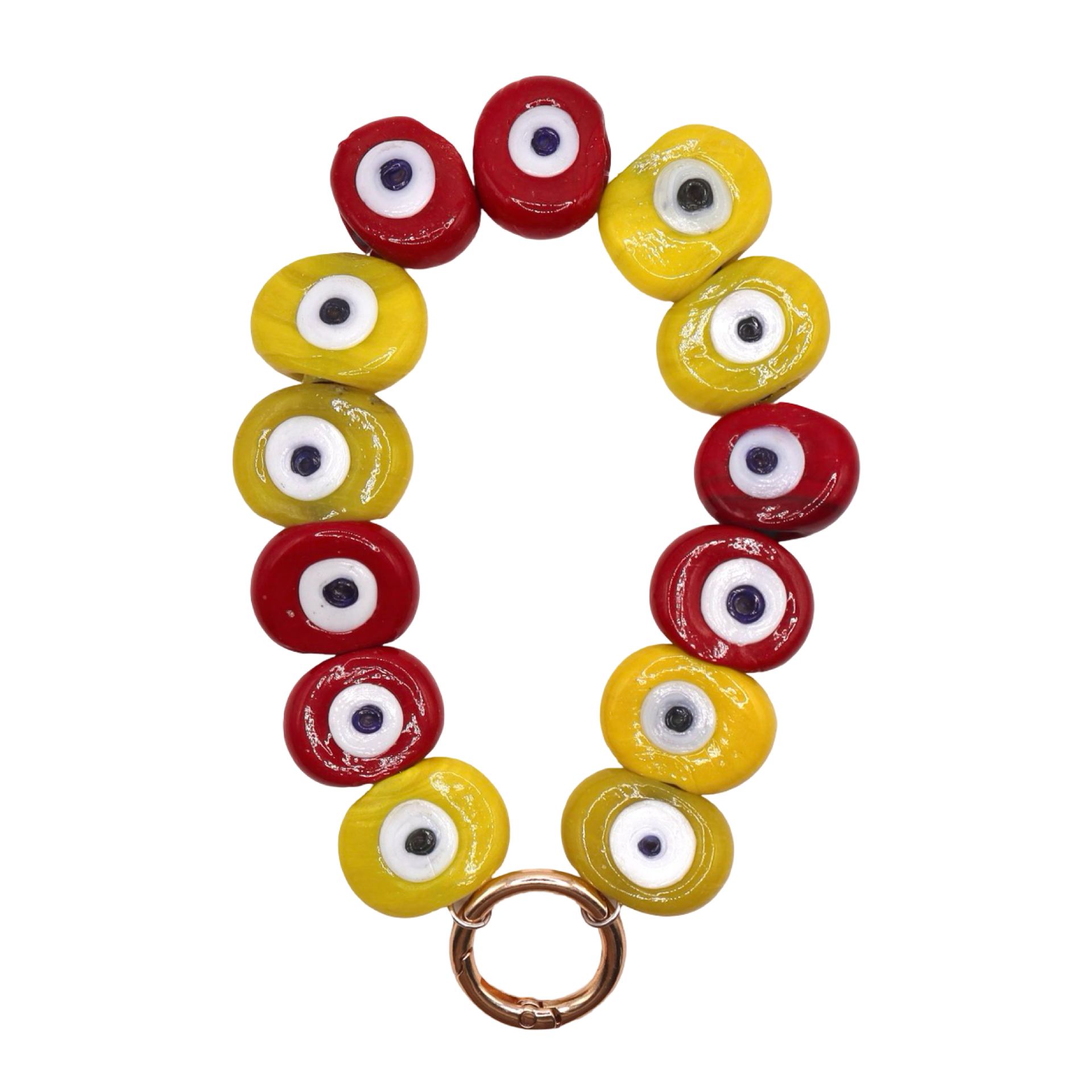 ☎️ Petite chaine de téléphone - Multicolore jaune&rouge 💛