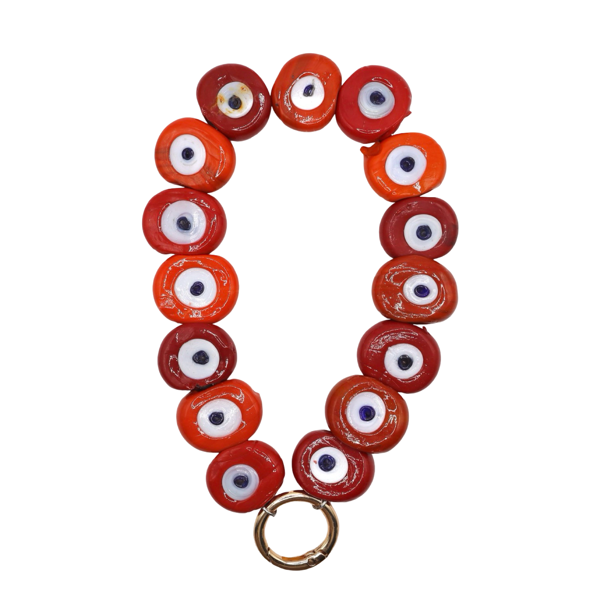 ☎️ Petite chaine de téléphone - Multicolore orange&rouge 🧡