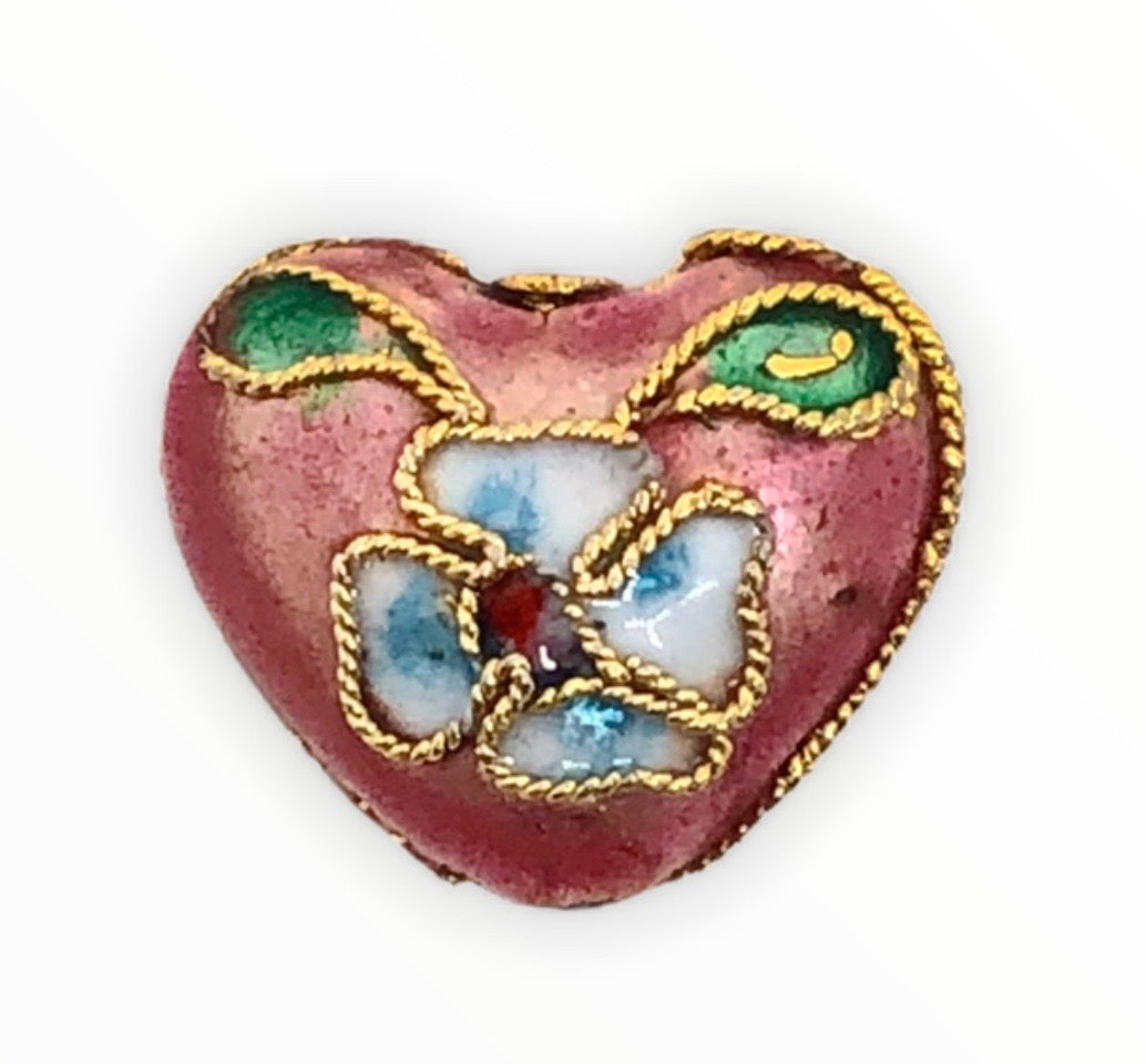 Coeur fleuri Rose